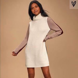 Lulus Roll With It Colorblock Sweater Dress